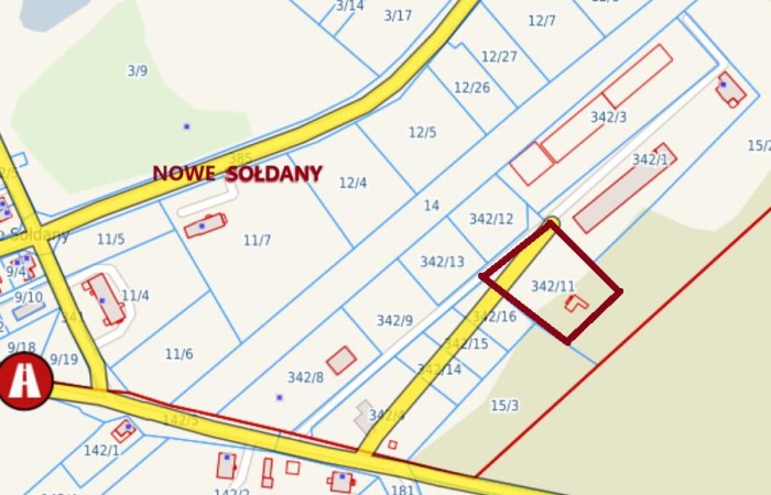 giżycki, Giżycko, Nowe Sołdany, Działka 3000 m2 - Nowe Sołdany