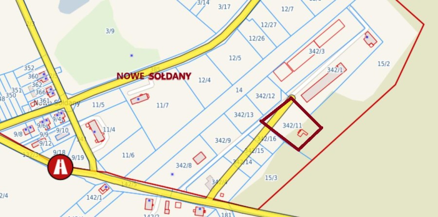 giżycki, Giżycko, Nowe Sołdany, Działka 3000 m2 - Nowe Sołdany