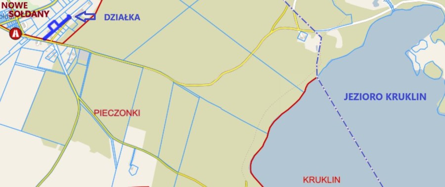 giżycki, Giżycko, Nowe Sołdany, Działka 1700 m 2  - Nowe Sołdany