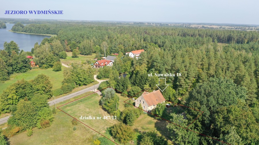 giżycki, Wydminy, Suwalska, 1/2 domu w Wydminach plus działka  4715 m2