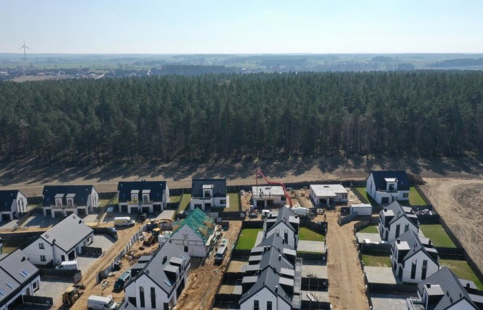 łomżyński, Łomża, Stare Kupiski, Świerkowa, Zabudowa bliźniacza na klimatycznym osiedlu
