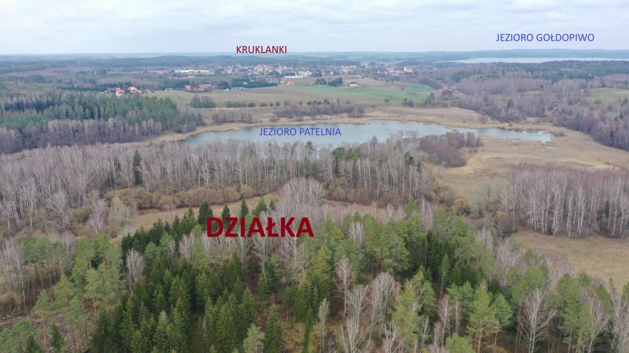 giżycki, Kruklanki, Ogromna działka rolna na obrzeżach  Kruklanek