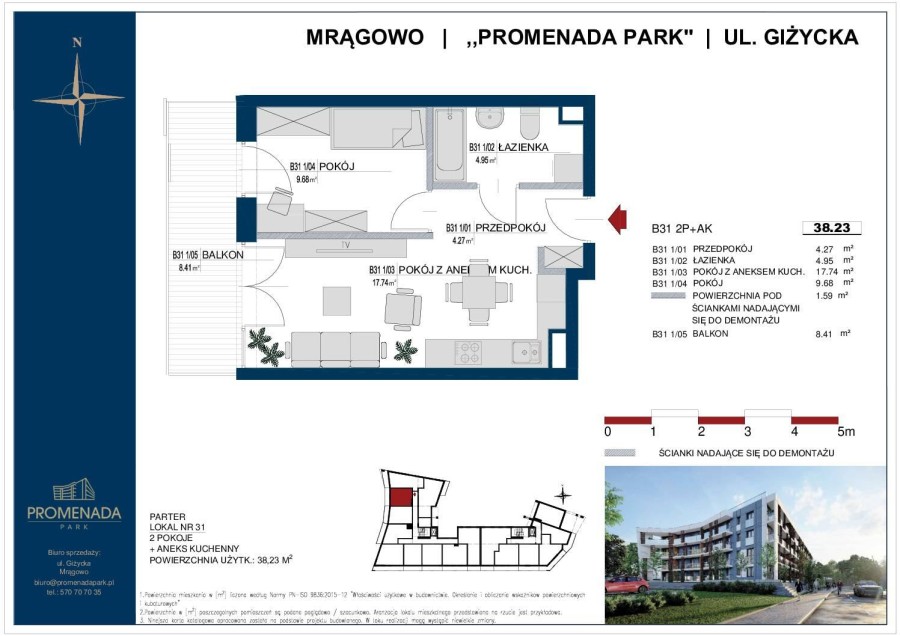mrągowski, Mrągowo, Giżycka, Prestiżowe mieszkania nad jeziorem B31