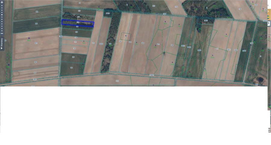 kolneński, Mały Płock, Śmiarowo, Pole i las w miejscowości Śmiarowo gmina Mały Płock