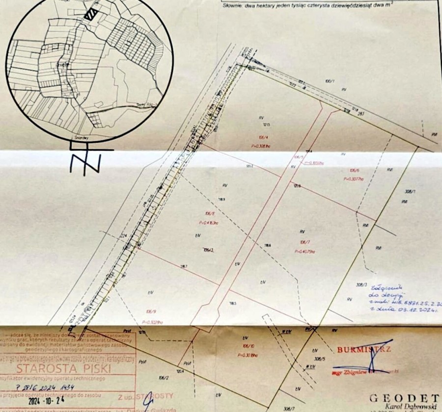 piski, Orzysz, Dziubiele, Działki budowlane Dziubiele gm. Orzysz