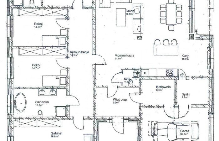 kolneński, Kolno, Lachowo, Dom do własnej aranżacji