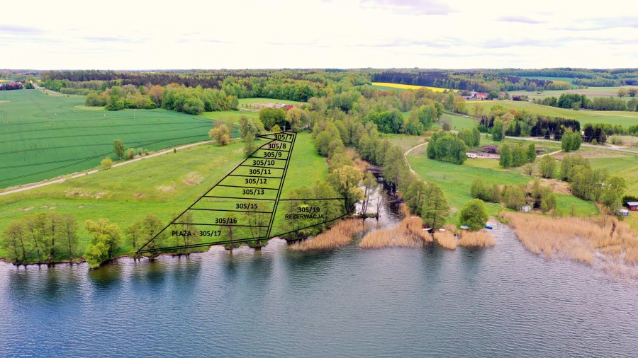 kętrzyński, Srokowo, Kaczory, Kompleks pięknych działek nad Jeziorem Rydzówka.
