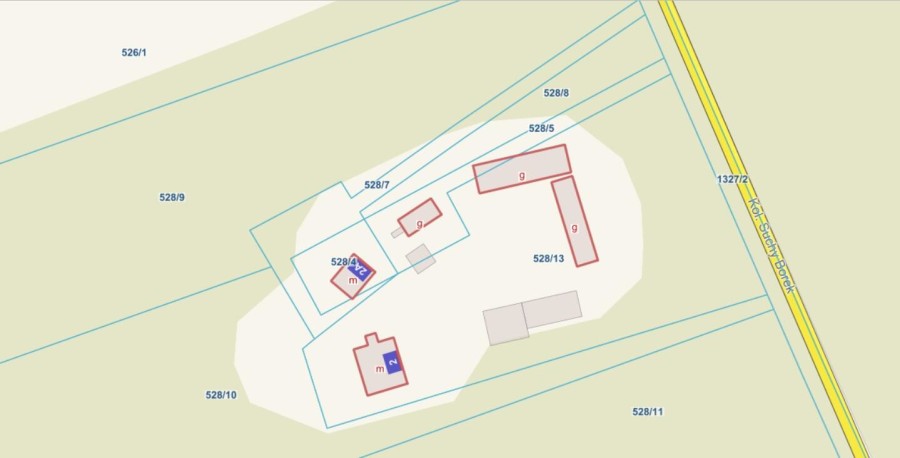 łomżyński, Zbójna, Kolonia Suchy Borek, Zielona enklawa w otulinie lasów