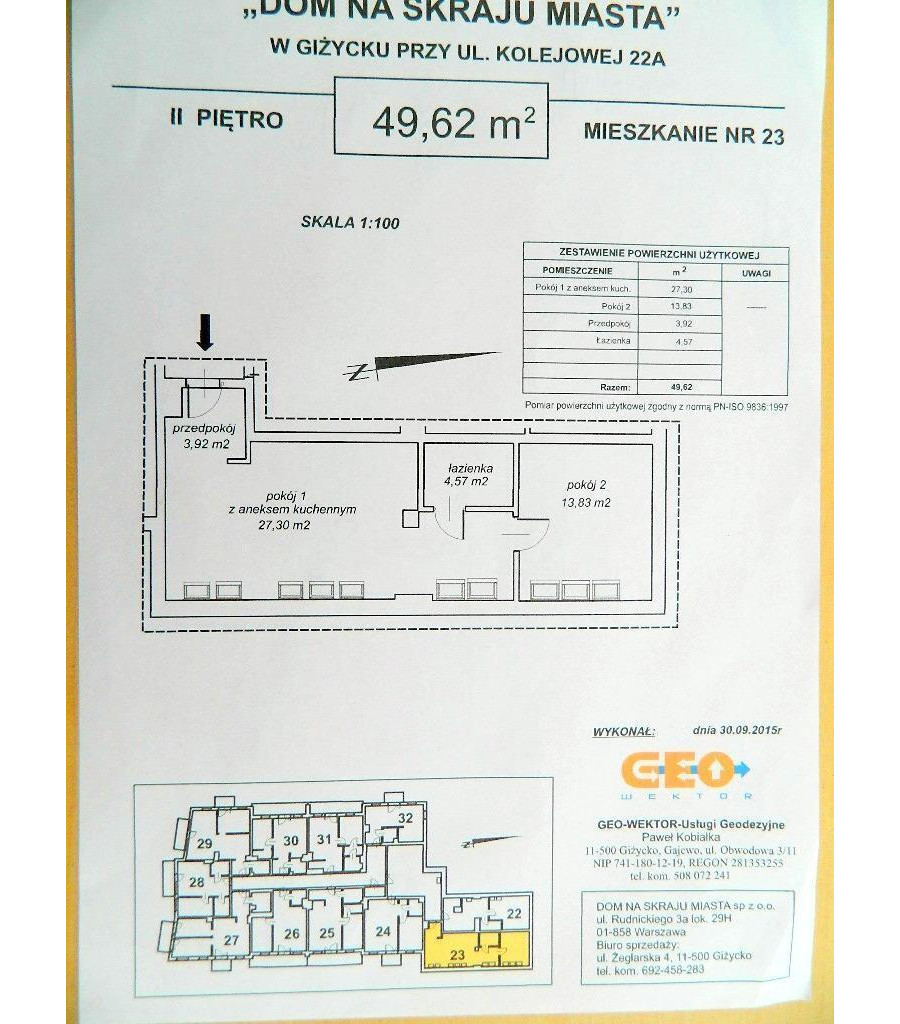 giżycki, Giżycko, Kolejowa, Mieszkanie Giżycko ul. Kolejowa 22a/23