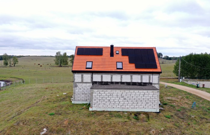 giżycki, Wydminy, Okrągłe, Nowoczesny dom do własnej aranżacji z widokiem na Jezioro Bielskie