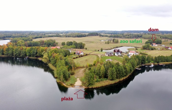 giżycki, Wydminy, Okrągłe, Nowoczesny dom do własnej aranżacji z widokiem na Jezioro Bielskie