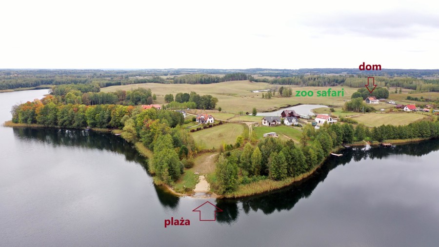 giżycki, Wydminy, Okrągłe, Nowoczesny dom do własnej aranżacji z widokiem na Jezioro Bielskie