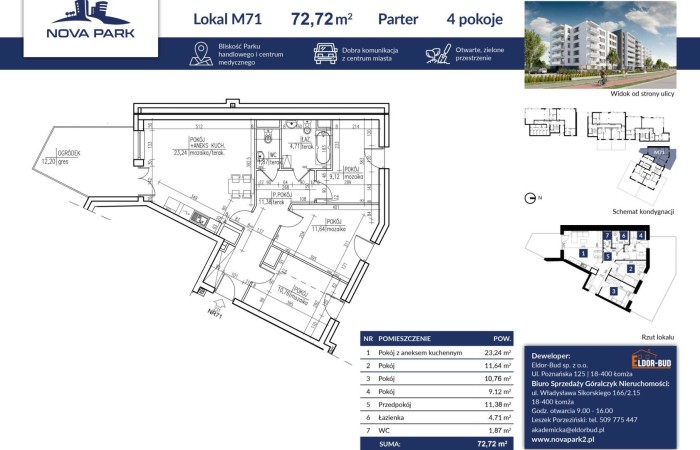 podlaskie, Łomża, Mieszkanie dostępne od ręki z dużym ogródkiem M-71