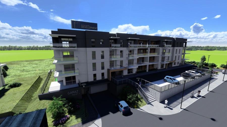 Łomża, ks. Jerzego Popiełuszki, Nowoczesne mieszkanie 51 m² z tarasem | Łomża, ul. Popiełuszki 4