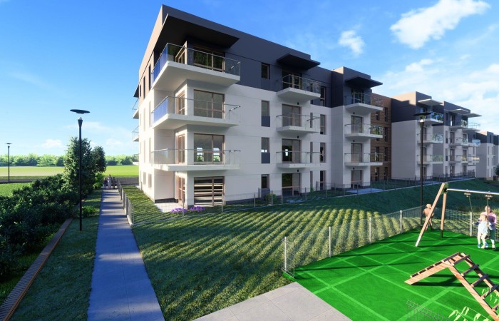 Łomża, ks. Jerzego Popiełuszki, Nowoczesne mieszkanie 51 m² z tarasem | Łomża, ul. Popiełuszki 4