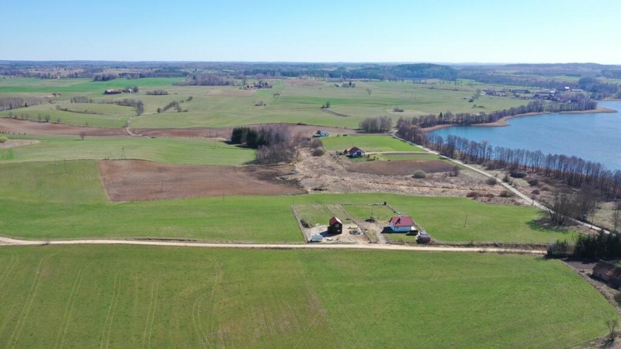 giżycki, Wydminy, Grądzkie, Działka rolna z linią brzegowa Grądzkie gm Wydminy