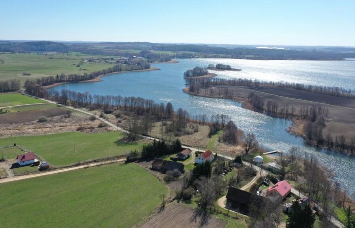 giżycki, Wydminy, Grądzkie, Działka rolna z linią brzegowa Grądzkie gm Wydminy