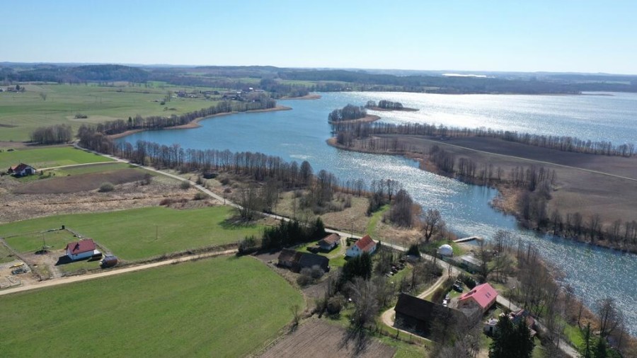 giżycki, Wydminy, Grądzkie, Działka rolna z linią brzegowa Grądzkie gm Wydminy