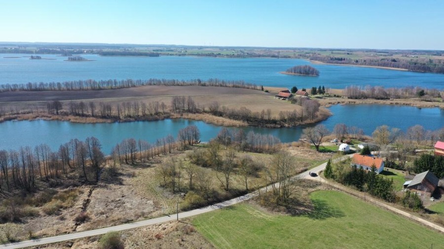 giżycki, Wydminy, Grądzkie, Działka rolna z linią brzegowa Grądzkie gm Wydminy