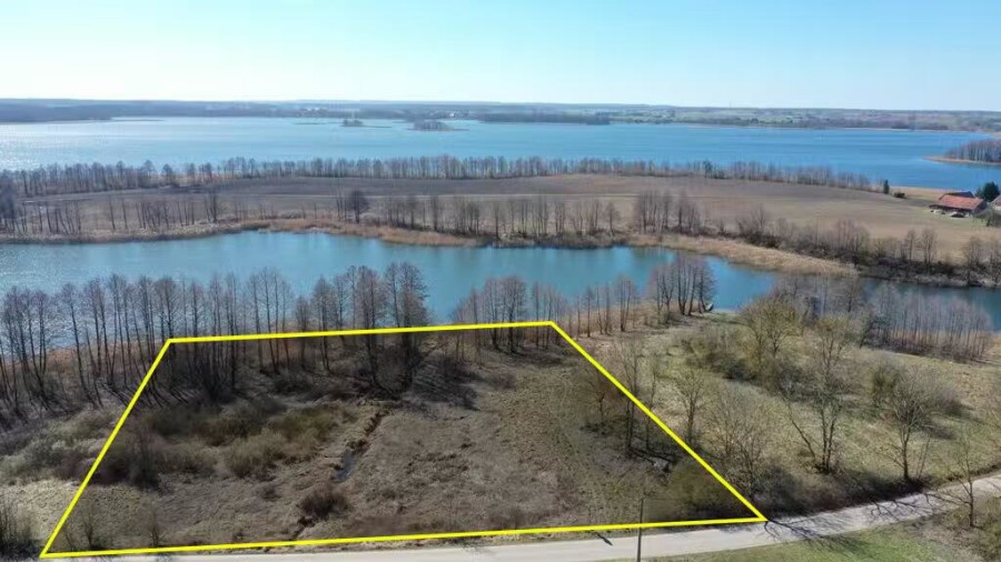 giżycki, Wydminy, Grądzkie, Działka rolna z linią brzegowa Grądzkie gm Wydminy