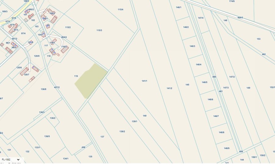 giżycki, Wydminy, Siedliska, Działki rolne i jedna bud. Siedliska gm Wydminy