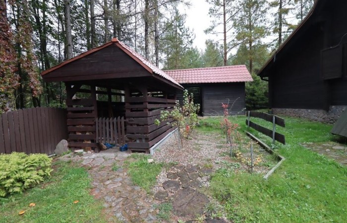 piski, Orzysz, Góra, Dom, łódź i pomost nad jeziorem Tyrkło  Góra 50 gm Orzysz