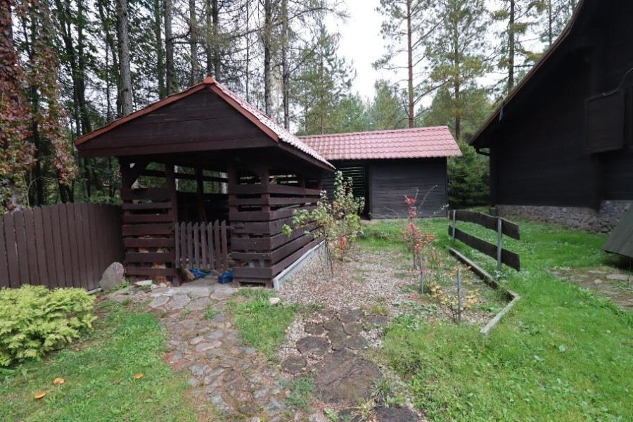 piski, Orzysz, Góra, Dom, łódź i pomost nad jeziorem Tyrkło  Góra 50 gm Orzysz