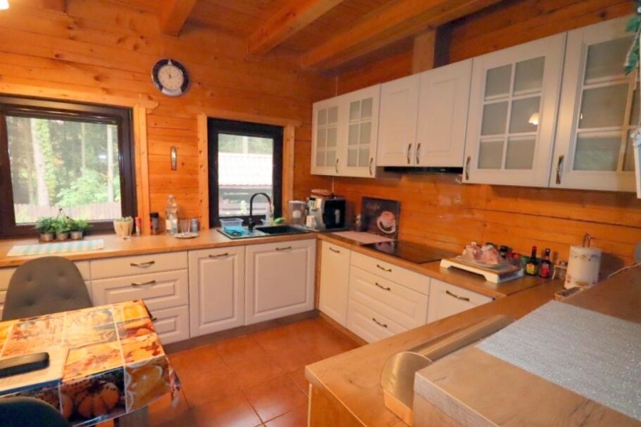 piski, Orzysz, Góra, Dom, łódź i pomost nad jeziorem Tyrkło  Góra 50 gm Orzysz