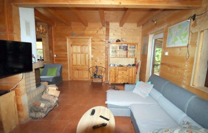 piski, Orzysz, Góra, Dom, łódź i pomost nad jeziorem Tyrkło  Góra 50 gm Orzysz