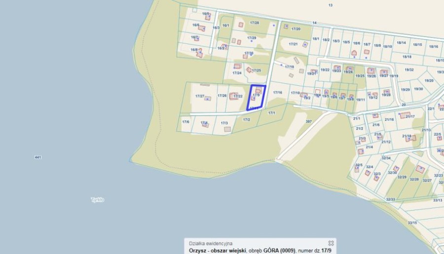 piski, Orzysz, Góra, Dom, łódź i pomost nad jeziorem Tyrkło  Góra 50 gm Orzysz