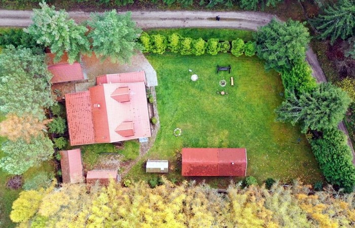 piski, Orzysz, Góra, Dom, łódź i pomost nad jeziorem Tyrkło  Góra 50 gm Orzysz