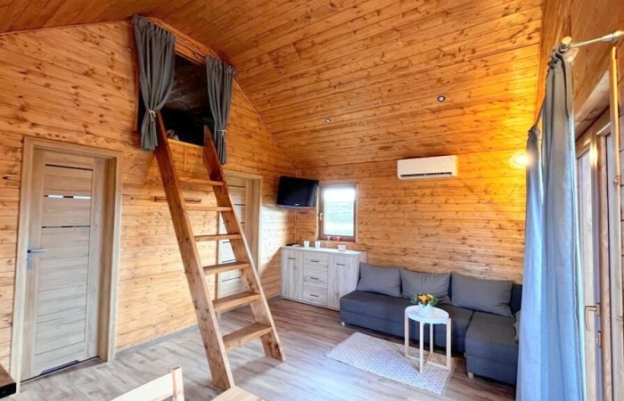 giżycki, Giżycko, Szczybały Giżyckie, Sprzedam działkę bud. z całorocznym domkiem rekreacyjnym Szczybały Giżyckie