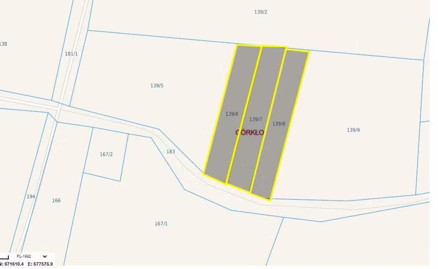 mrągowski, Mikołajki, Górkło, Działki Górkło gm. Mikołajki