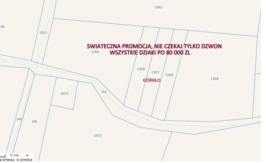 mrągowski, Mikołajki, Górkło, Działki Górkło gm. Mikołajki