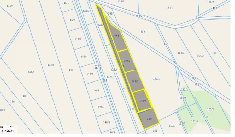 giżycki, Wydminy, Siedliska, Działki Siedliska gm Wydminy