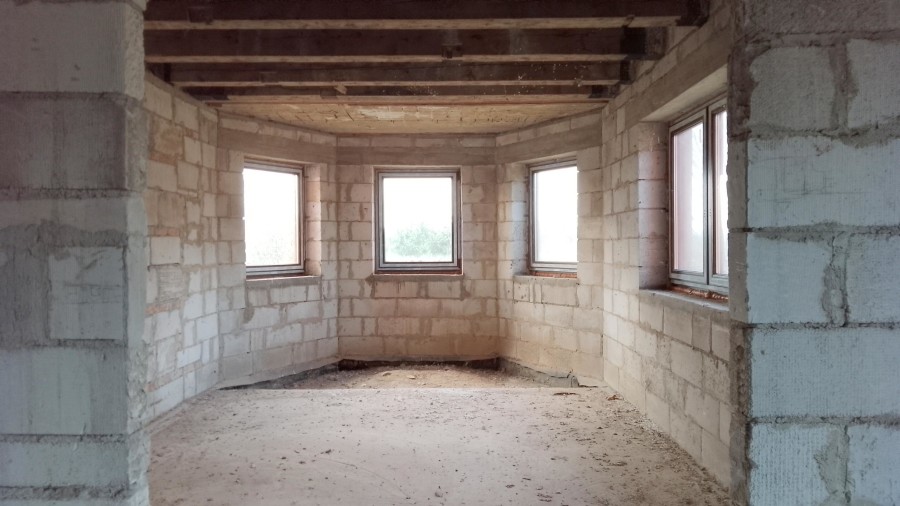 węgorzewski, Węgorzewo, Czerwony Dwór, Działka plus dom do wykończenia.