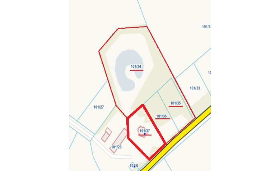 węgorzewski, Węgorzewo, Czerwony Dwór, Działka plus dom do wykończenia.