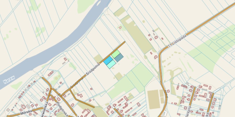 łomżyński, Nowogród, Śródpolna, Działki budowlane w pobliżu rzeki