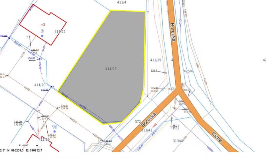 giżycki, Kruklanki, Borecka, Działka z pozwoleniem na budowę w m. Kruklanki ul Borecka