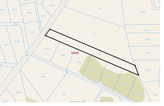 Harsz, Pozezdrze, Działka na sprzedaż