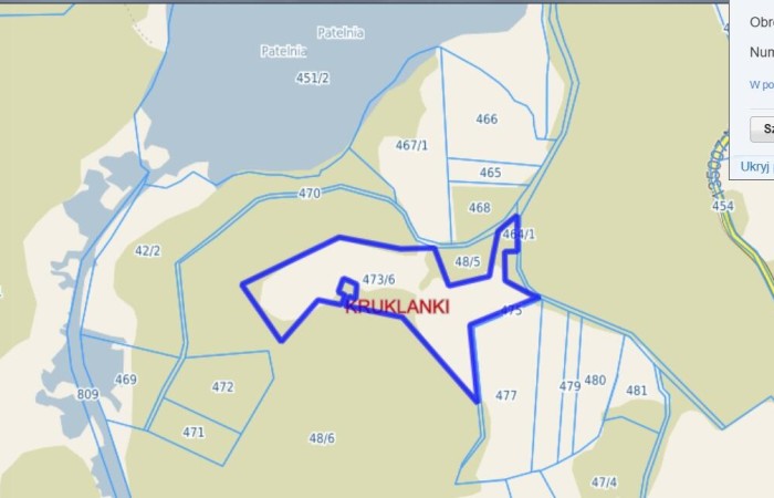 giżycki, Kruklanki, Ogromna działka rolna na obrzeżach  Kruklanek