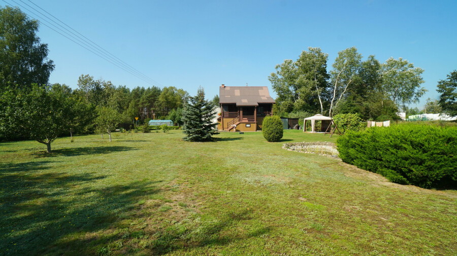 łomżyński, Zbójna, Laski, 479 tys zł !!!  Zielona oaza w drewnianym stylu !