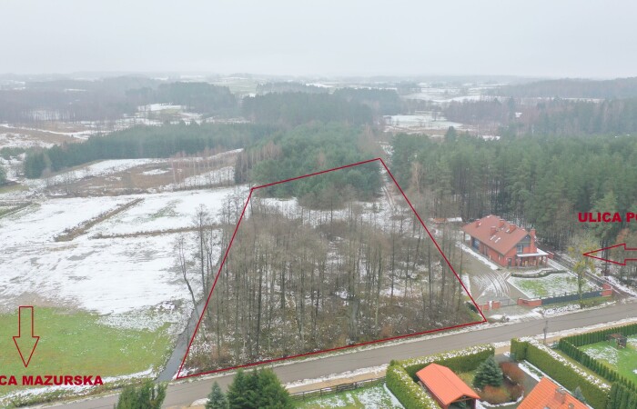 giżycki, Miłki, Rydzewo, Budowlana działka z własnym lasem - Rydzewo