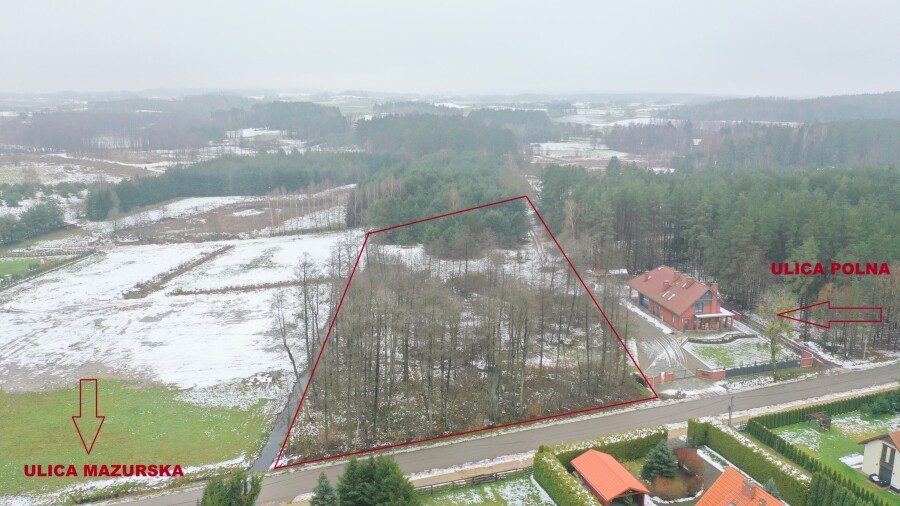 giżycki, Miłki, Rydzewo, Budowlana działka z własnym lasem - Rydzewo