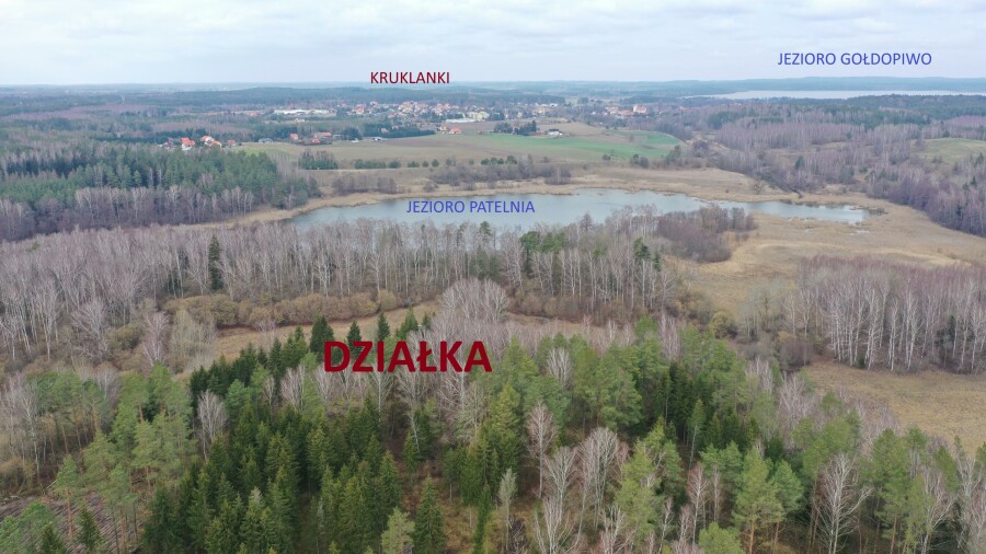 giżycki, Kruklanki, Ogromna działka rolna na obrzeżach  Kruklanek