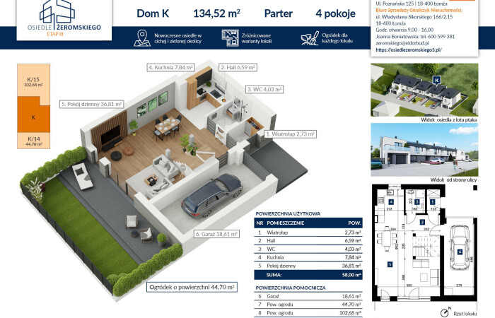Ostrołęka, Stefana Żeromskiego, Dom w zabudowie szeregowej z fantastycznym salonem