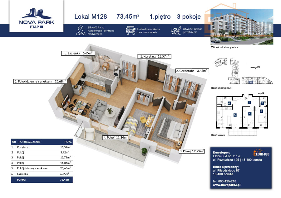Łomża, Akademicka, Duże i atrakcyjne mieszkanie M-128