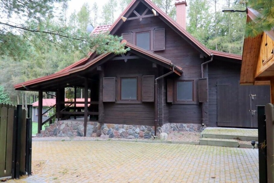piski, Orzysz, Góra, Dom, łódź i pomost nad jeziorem Tyrkło  Góra 50 gm Orzysz