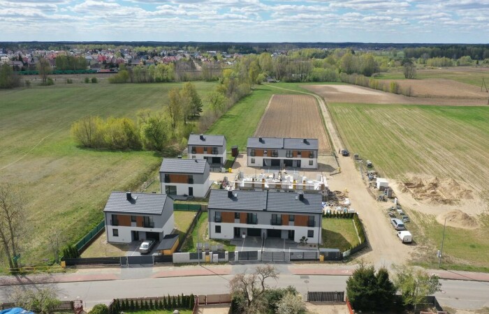 mazowieckie, Ostrołęka, Nowoczesny dom w zabudowie bliźniaczej