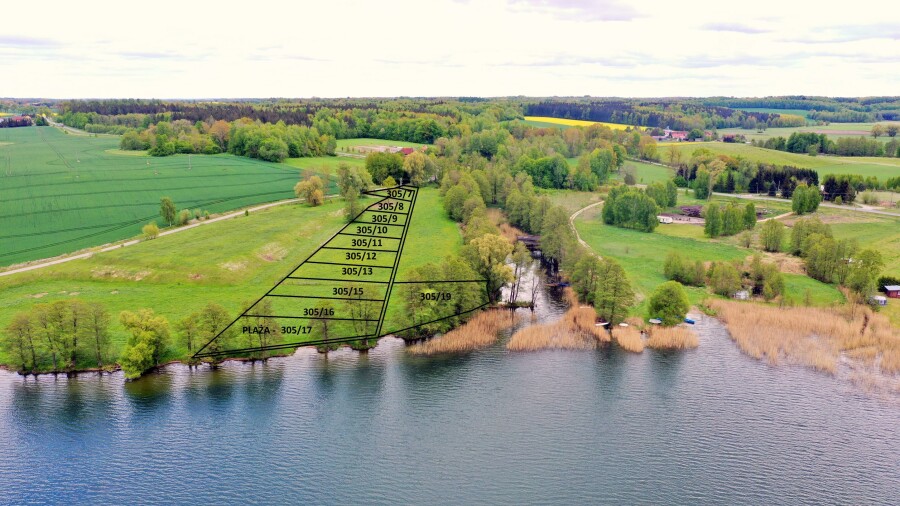 kętrzyński, Srokowo, Kaczory, Kompleks pięknych działek nad Jeziorem Rydzówka.